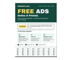 FREE Ads Online & Printed - Image 1
